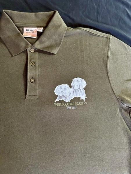 Mens Polo shirt with Weimaraner print